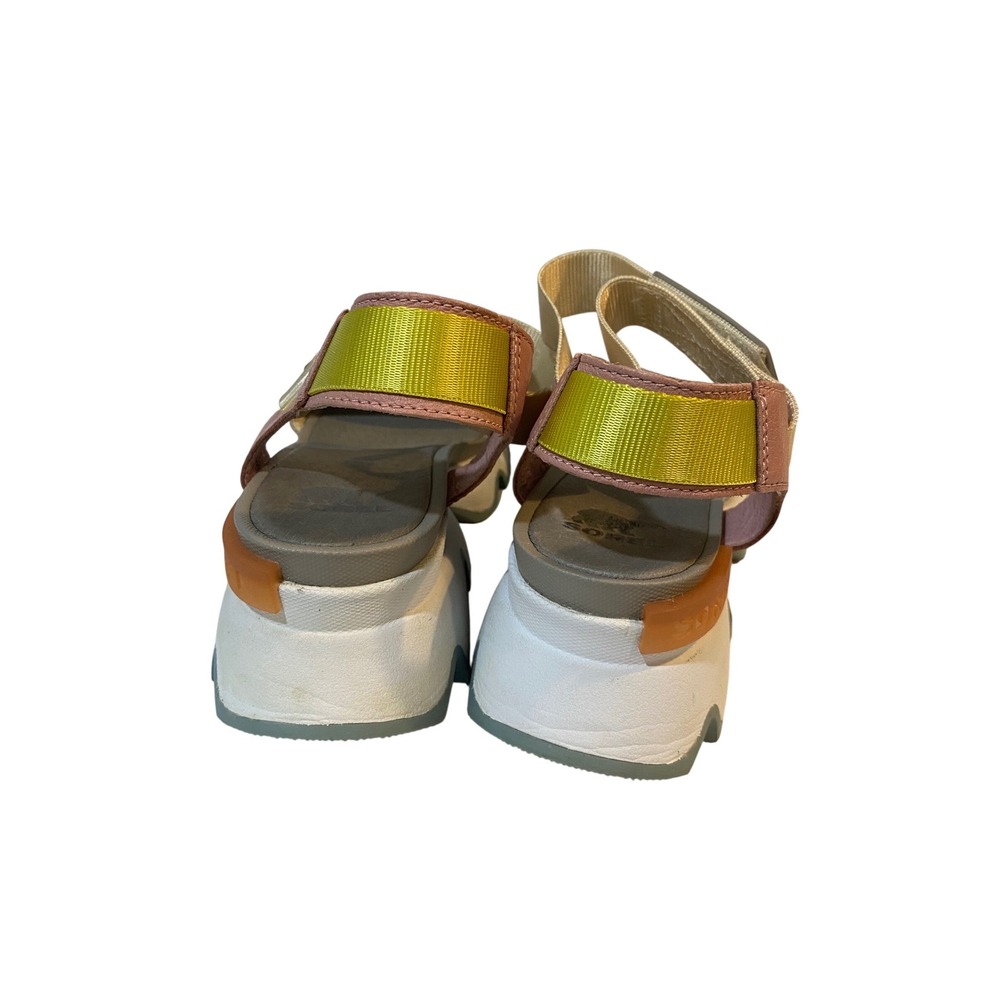 Sorel Kinetic Sandal Womens 10 Cream Pink Grey Sporty Platform NL3567-191 - Picture 7 of 9